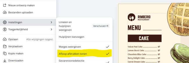 Canva Afloop instellen